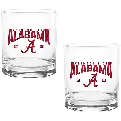 Alabama Crimson Tide Two-Pack 14oz. Established Rocks Glass Set