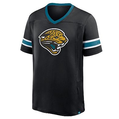 Men's Fanatics Black Jacksonville Jaguars Hometown Premium Hashmark V-Neck T-Shirt