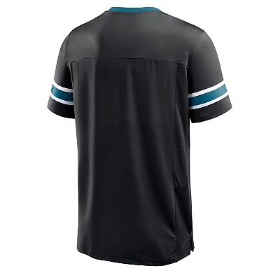 Men's Fanatics Black Jacksonville Jaguars Hometown Premium Hashmark V-Neck T-Shirt