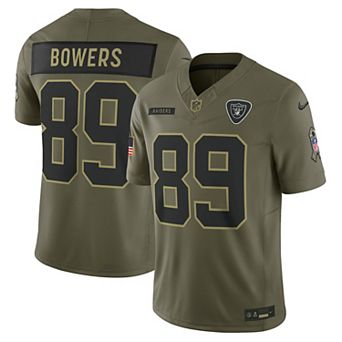 Men's Nike Brock Bowers Olive Las Vegas Raiders 2025 Salute to Service Limited Jersey