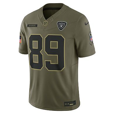 Men's Nike Brock Bowers Olive Las Vegas Raiders 2025 Salute to Service Limited Jersey