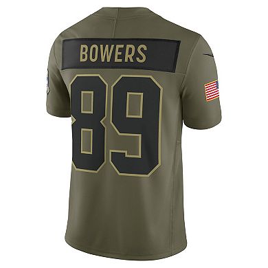 Men's Nike Brock Bowers Olive Las Vegas Raiders 2025 Salute to Service Limited Jersey
