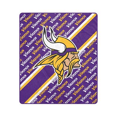 Pegasus Minnesota Vikings 50" x 60" Diagonal Lined Wordmark Ultra Soft Blanket