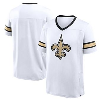 Men's Fanatics White New Orleans Saints Redzone Hashmark V-Neck T-Shirt