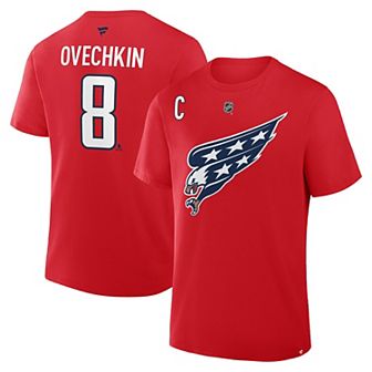 Men's Fanatics Alexander Ovechkin Red Washington Capitals Authentic Stack Name & Number T-Shirt