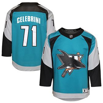 Youth Macklin Celebrini Teal San Jose Sharks Alternate Replica Player Jersey
