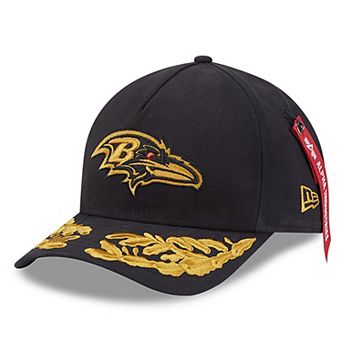 Men's New Era x Alpha Industries Black Baltimore Ravens A-Frame 9FORTY Adjustable Hat
