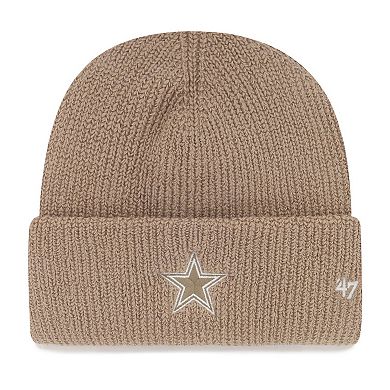 Men's '47 Tan Dallas Cowboys Foundational Cuffed Knit Hat