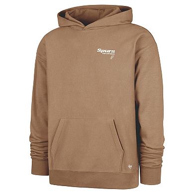 Men's '47 Khaki San Antonio Spurs Triple Double Foundation Premium Hoodie Sweatshirt