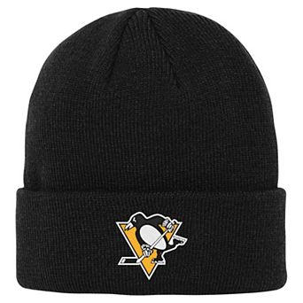 Youth Outerstuff Black Pittsburgh Penguins 2.0 Essential Cuffed Knit Hat