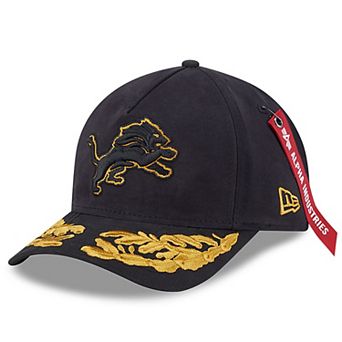 Men's New Era x Alpha Industries Black Detroit Lions A-Frame 9FORTY Adjustable Hat