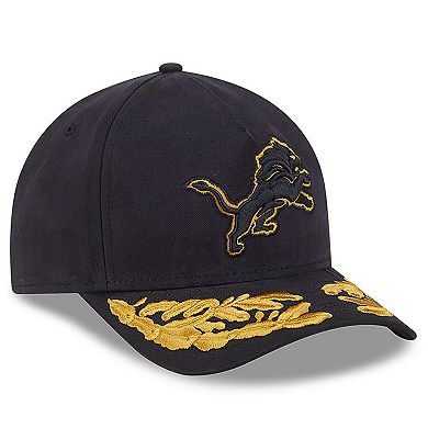 Men's New Era x Alpha Industries Black Detroit Lions A-Frame 9FORTY Adjustable Hat