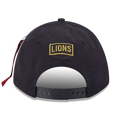Men's New Era x Alpha Industries Black Detroit Lions A-Frame 9FORTY Adjustable Hat