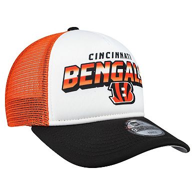 Youth New Era White/Black Cincinnati Bengals Streak 9FORTY A-Frame Adjustable Hat