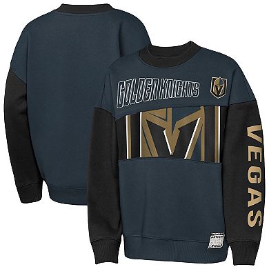 Youth Outerstuff Steel/Black Vegas Golden Knights Impact Player Sweatshirt