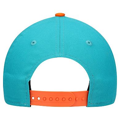 Youth New Era Aqua/Orange Miami Dolphins Arch COOLERA 9FORTY A-Frame Adjustable Hat
