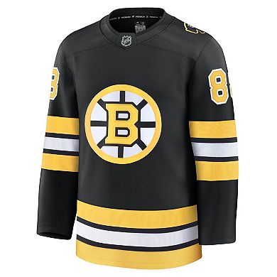 Men's Fanatics David Pastrnak Black Boston Bruins Home Premium Player Jersey