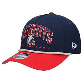 Youth New Era Navy/Red New England Patriots Arch COOLERA 9FORTY A-Frame Adjustable Hat