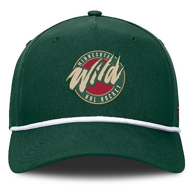 Men's Fanatics Green Minnesota Wild 25th Anniversary Alternate Authentic Pro A-Frame Adjustable Hat