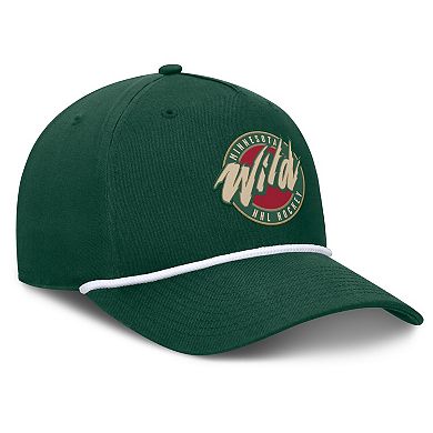 Men's Fanatics Green Minnesota Wild 25th Anniversary Alternate Authentic Pro A-Frame Adjustable Hat