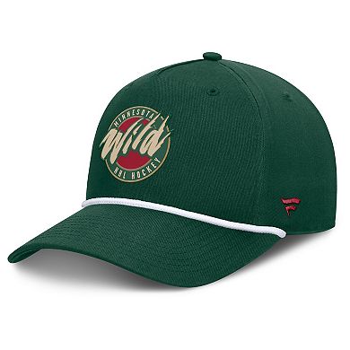 Men's Fanatics Green Minnesota Wild 25th Anniversary Alternate Authentic Pro A-Frame Adjustable Hat
