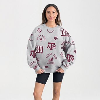 Women's Gameday Couture Gray Texas A&M Aggies Always on Repeat Fleece Sweatshirt
