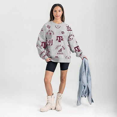 Women's Gameday Couture Gray Texas A&M Aggies Always on Repeat Fleece Sweatshirt