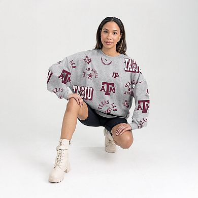 Women's Gameday Couture Gray Texas A&M Aggies Always on Repeat Fleece Sweatshirt