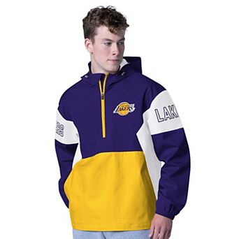 Men's G-III Sports by Carl Banks Purple/Gold Los Angeles Lakers Tailgate Half-Zip Hoodie
