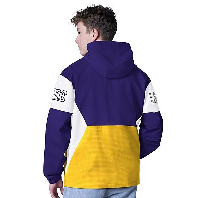 Men's G-III Sports by Carl Banks Purple/Gold Los Angeles Lakers Tailgate Half-Zip Hoodie
