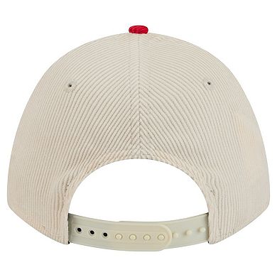 Men's New Era Scarlet/Cream Nebraska Huskers Arch Two-Tone Corduroy 9FORTY A-Frame Adjustable Hat