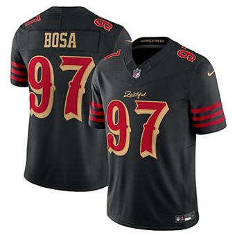Men's Nike Nick Bosa Black San Francisco 49ers 2025 Rivalries Collection Stitched Limited Jersey