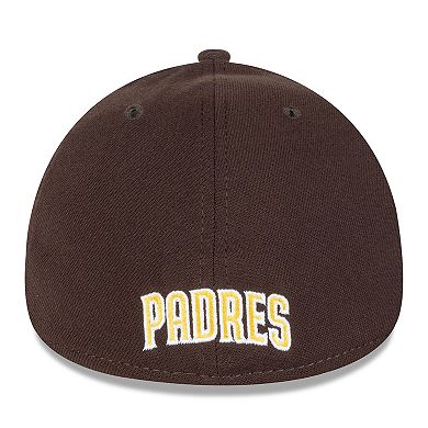 Men's New Era Brown San Diego Padres 2025 MLB Postseason Side Patch 39THIRTY Flex Hat