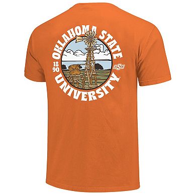 Men's Orange Oklahoma State Cowboys Comfort Colors Thick Lined Landscape T-Shirt