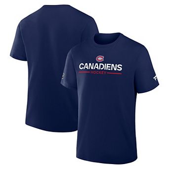 Men's Fanatics Navy Montreal Canadiens Authentic Pro Primary T-Shirt