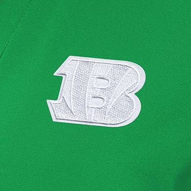 Women's Antigua Kelly Green Cincinnati Bengals St. Patrick's Day Era V-Neck Polo