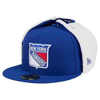 Men's New Era Blue New York Rangers Injection Dog Ear Classic Fitted Hat
