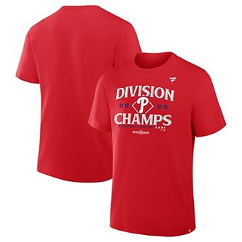 Men's Fanatics Red Philadelphia Phillies 2025 NL East Division Champions Locker Room T-Shirt