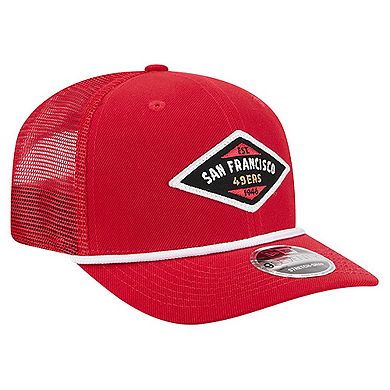 Men's New Era Scarlet San Francisco 49ers Team 9SEVENTY Adjustable Hat