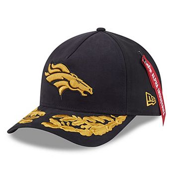 Men's New Era x Alpha Industries Black Denver Broncos A-Frame 9FORTY Adjustable Hat