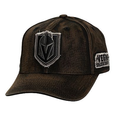 Men's Mitchell & Ness Black Vegas Golden Knights Downtown Snow Wash Pro-Crown Adjustable Hat