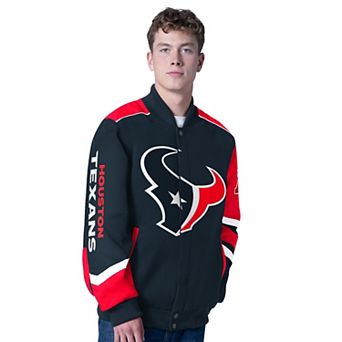Men's G-III Sports by Carl Banks Navy Houston Texans Prime Time Full-Zip Racing Jacket