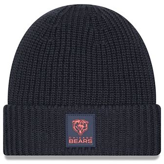 Men's New Era Charcoal Chicago Bears 2025 Sideline Cold Weather Cuffed Knit Hat