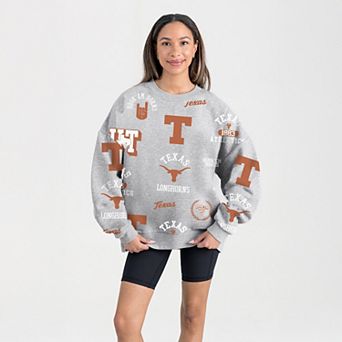 Women's Gameday Couture Gray Texas Longhorns Always on Repeat Fleece Sweatshirt