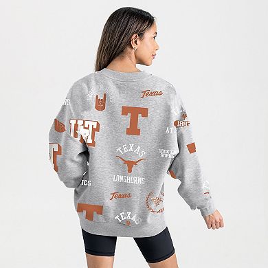 Women's Gameday Couture Gray Texas Longhorns Always on Repeat Fleece Sweatshirt