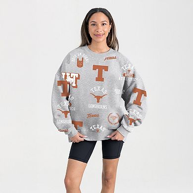 Women's Gameday Couture Gray Texas Longhorns Always on Repeat Fleece Sweatshirt