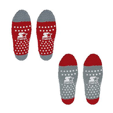 Women's Starter Scarlet/Gray Ohio State Buckeyes Home and Away Cozy Socks 2 Pack