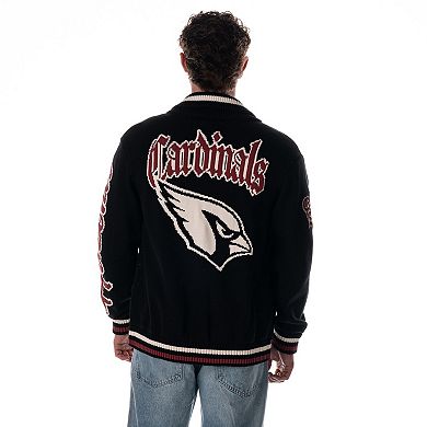 Unisex The Wild Collective Black Arizona Cardinals Jacquard Full-Zip Sweater