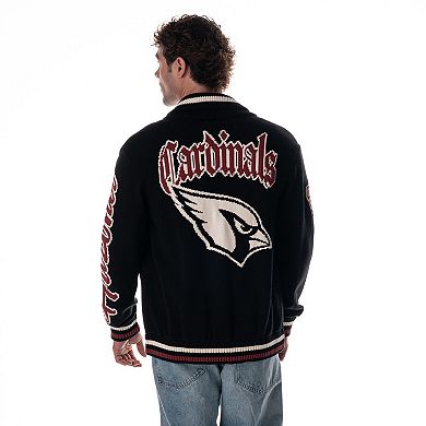 Unisex The Wild Collective Black Arizona Cardinals Jacquard Full-Zip Sweater