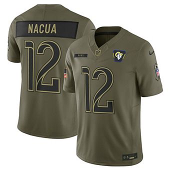 Men's Nike Puka Nacua Olive Los Angeles Rams 2025 Salute to Service Limited Jersey